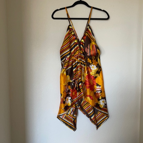 She's Cool Tops - Bejeweled Handkerchief Top Size XL